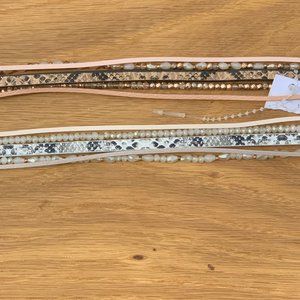 GENUINE LEATHER WITH GLASS BEADS